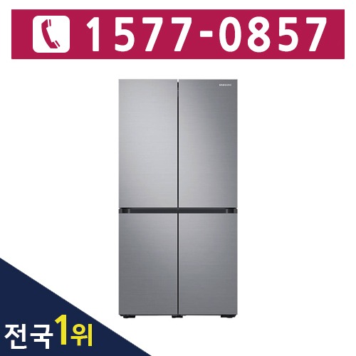[렌탈] 삼성 비스포크 냉장고 프리스탠딩(4도어 리얼메탈)RS-850EI60개월 의무사용